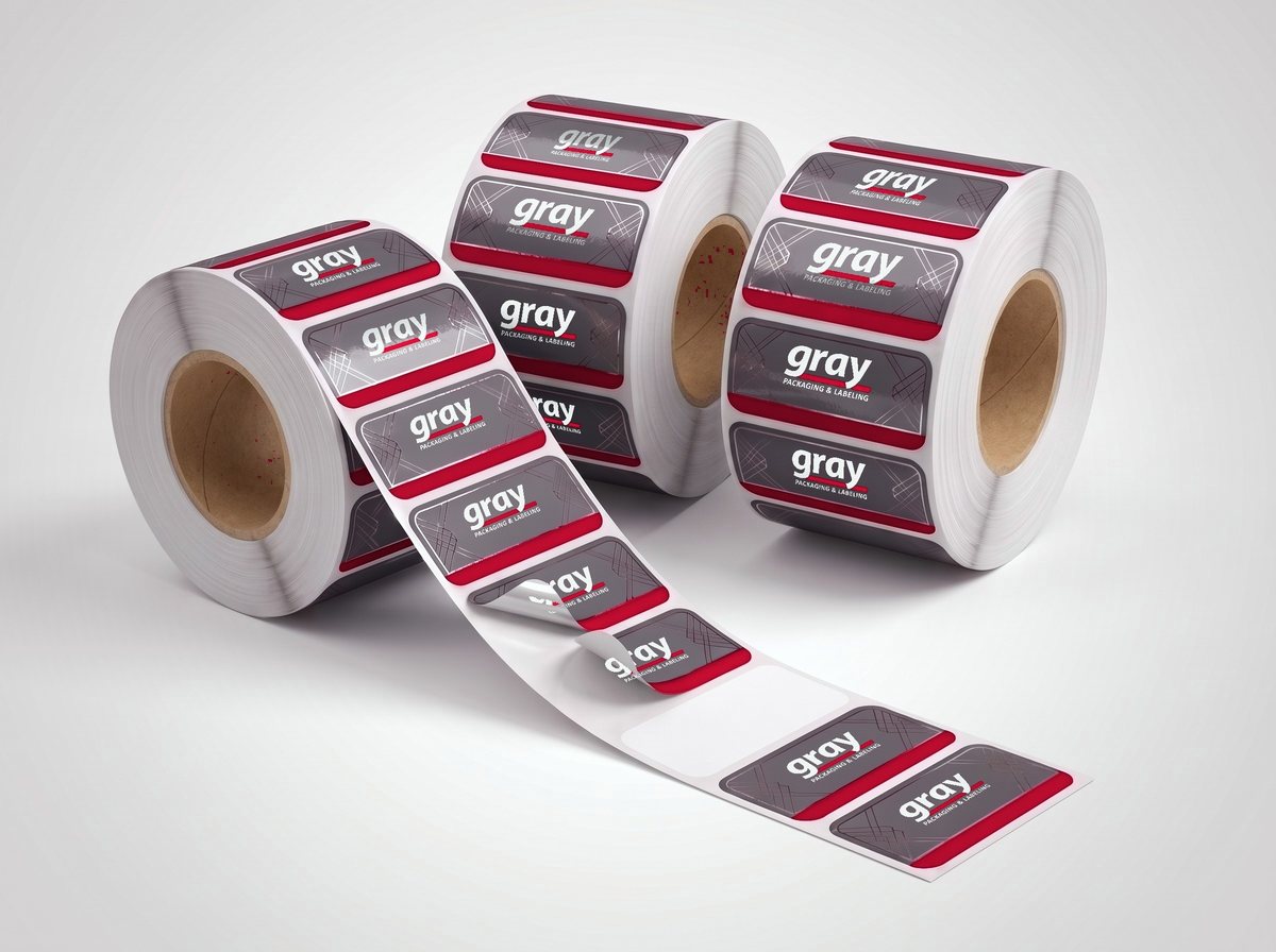 Flexo printed roll labels